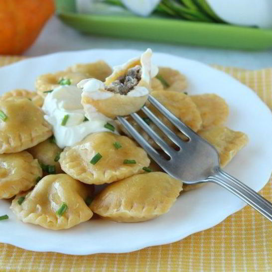 Рецепт пельмешков из тыквенного теста