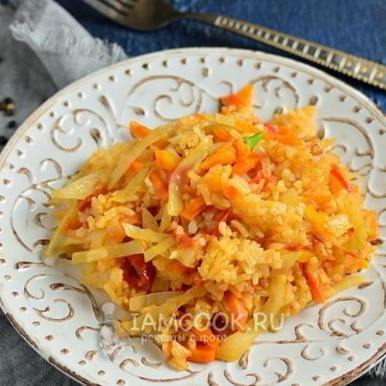 Рецепт овощного плова в мультиварке