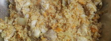 плов из булгура с курицей. Шаг 8