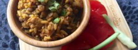 плов из чечевицы с курицей в мультиварке. Шаг 9