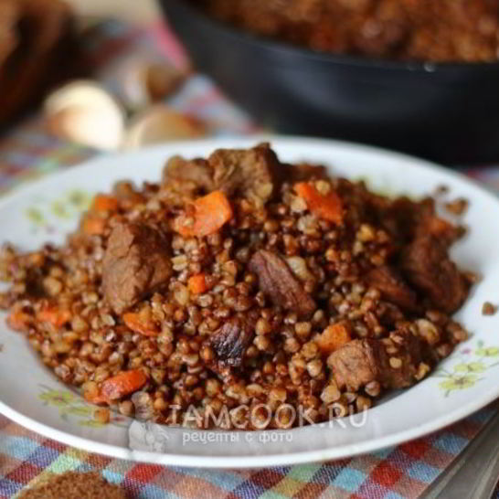 Рецепт плова из гречки с мясом