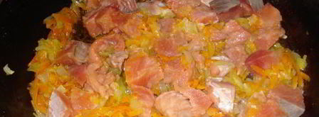 плов с горбушей. Шаг 2