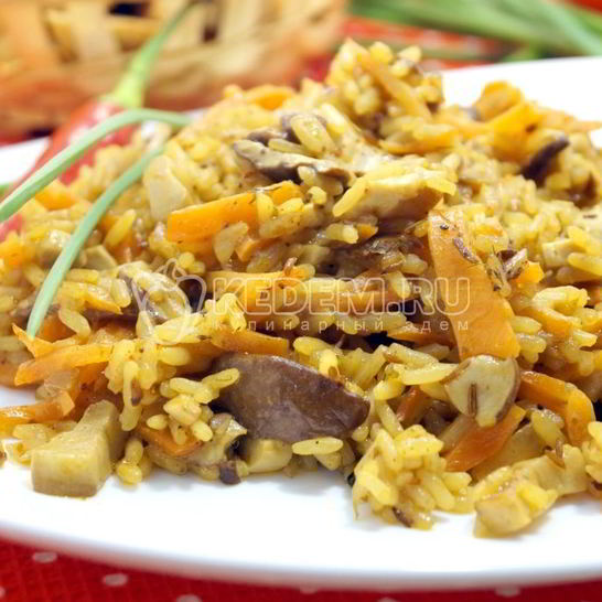 Рецепт плова с грибами