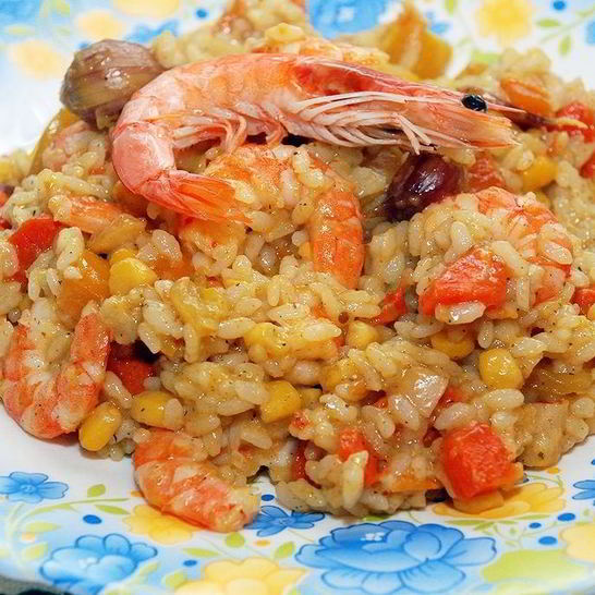 Рецепт плова с креветками