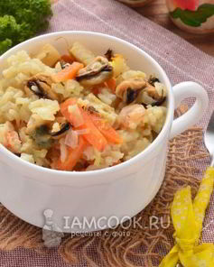 Плов с морепродуктами в мультиварке