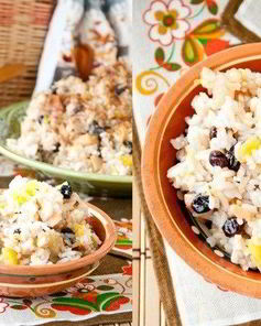 Плов с тыквой и фруктами