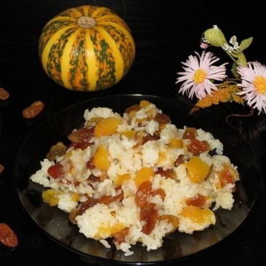 Рецепт плова с тыквой и изюмом