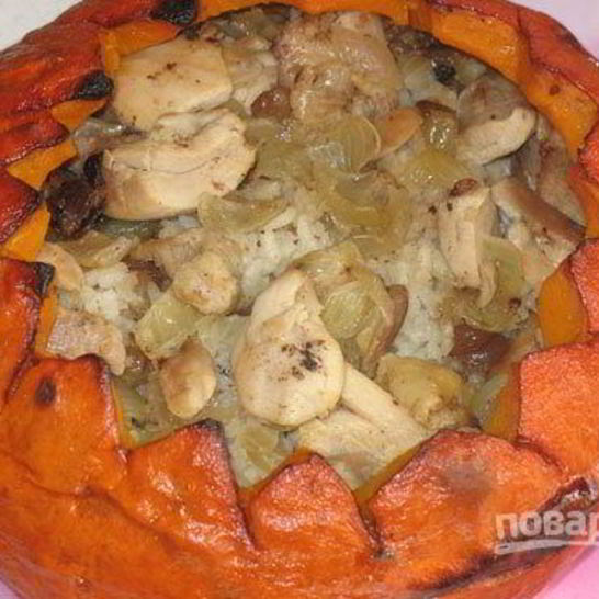Рецепт плова с тыквой и курицей