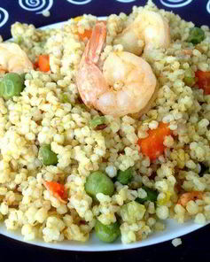 Постный плов из ячневой крупы