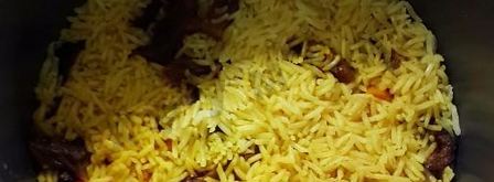 сладкий плов в мультиварке с сухофруктами, изюмом. Шаг 8