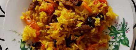 сладкий плов в мультиварке с сухофруктами, изюмом. Шаг 9