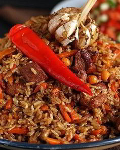 Узбекский плов с нутом