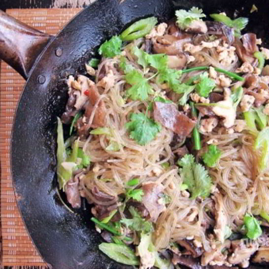 Рецепт прозрачной лапши с курицей