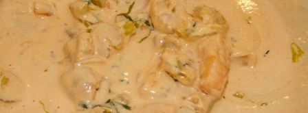 фрикасе из индейки и сельдерея на топленом молоке под сырной корочкой. Шаг 2