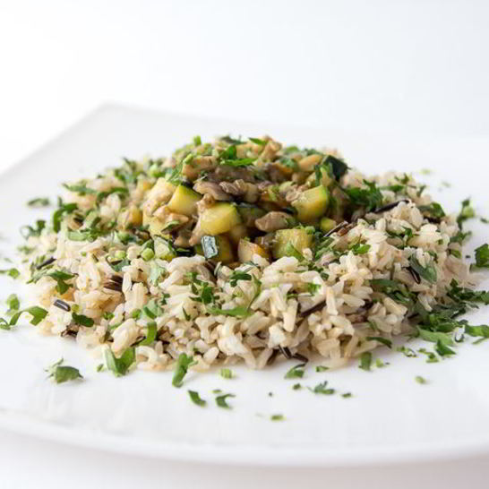 Рецепт грибного рагу с диким рисом