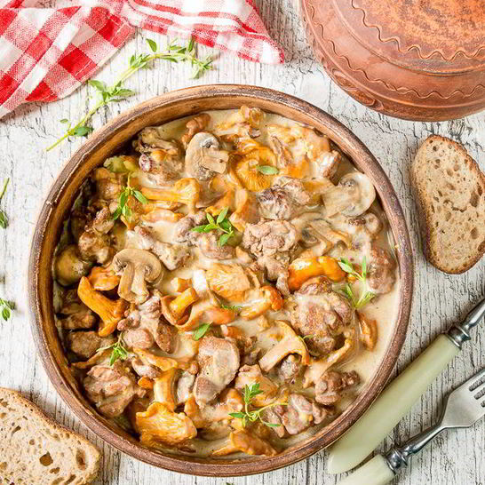 Рецепт грибного рагу с уткой