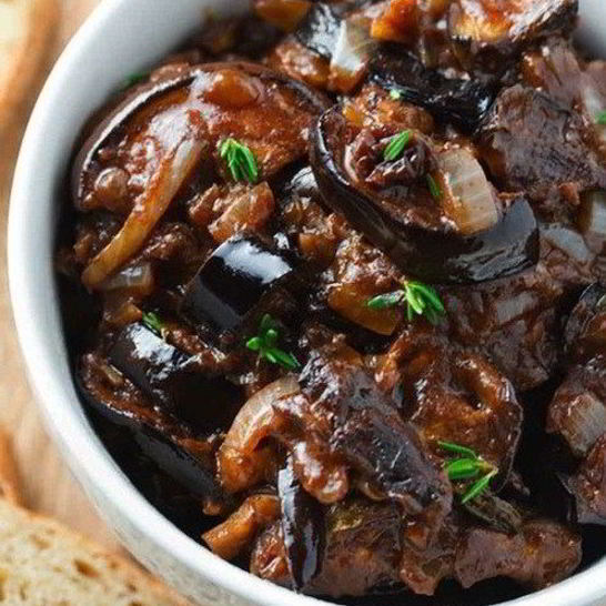 Рецепт капонатиной — рагу из баклажанов под кисло-сладким соусом