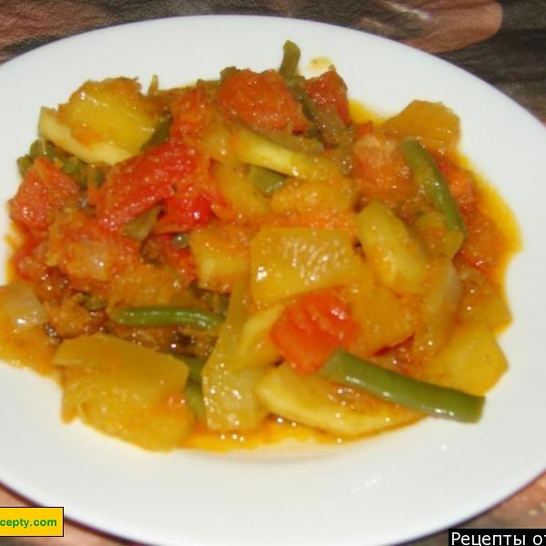 Рецепт овощного рагу из кабачков помидор и фасоли