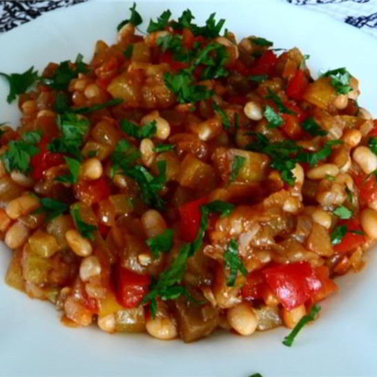 Рецепт овощного рагу с фасолью