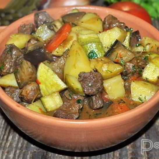 Рецепт овощного рагу с говядиной