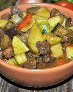 Овощное рагу с говядиной