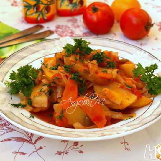 Рецепт овощного рагу с кабачками и капустой