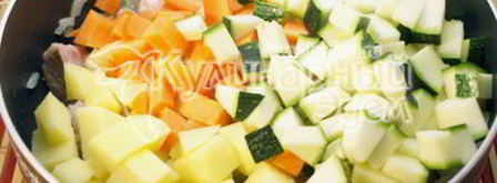 овощное рагу с кабачками цукини. Шаг 4