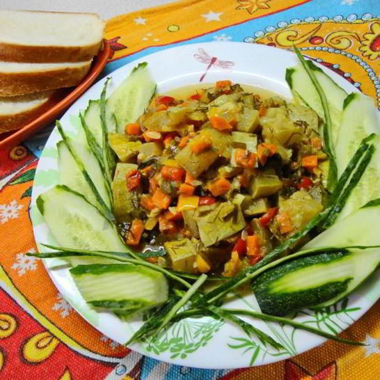 Рецепт овощного рагу с кабачками в мультиварке