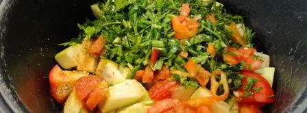 овощное рагу с кабачками в мультиварке. Шаг 7