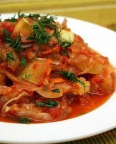 Овощное рагу с капустой и картофелем