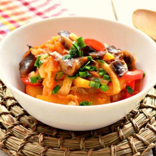 Рецепт овощного рагу с картофелем и грибами