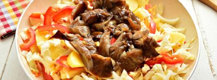 овощное рагу с картофелем и грибами. Шаг 4