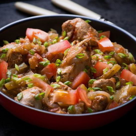 Рецепт овощного рагу с курицей и баклажанами