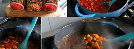 овощное рагу с нутом и моцареллой. Шаг 3