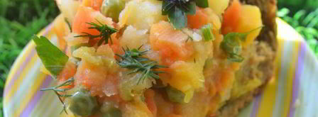 овощное рагу в ржаном хлебе. Шаг 5