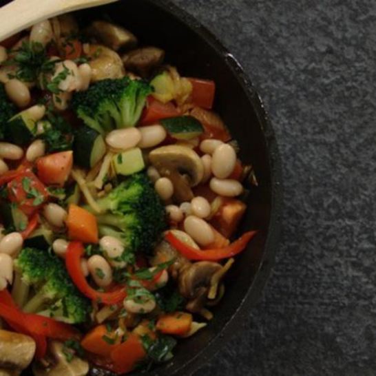 Рецепт рагу из брокколи с фасолью