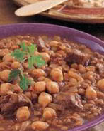 Рагу из чечевицы с мясом баранины