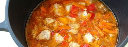 рагу из индейки с овощами в казане. Шаг 6