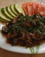 Рагу из конины с баклажанами