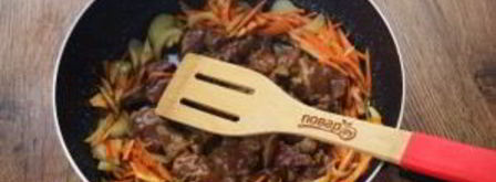 рагу из печени с овощами. Шаг 4