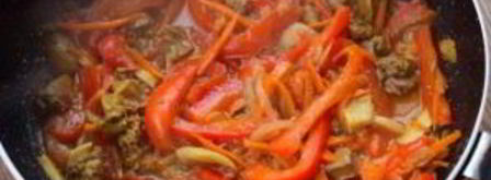 рагу из печени с овощами. Шаг 6