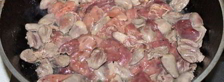 рагу из потрошков курицы. Шаг 2