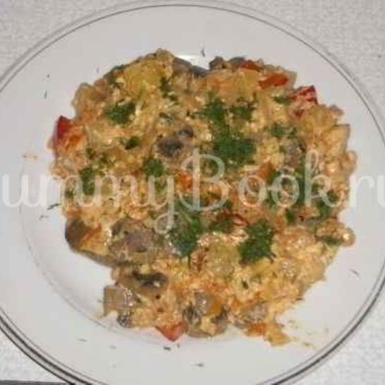 Рецепт рагу овощного с грибами и куриной печенью