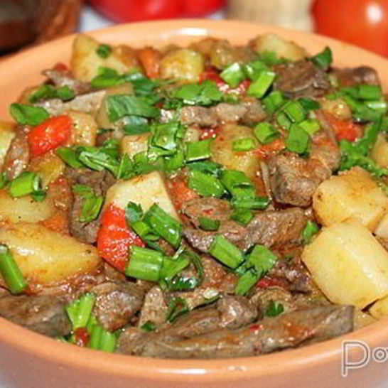 Рецепт рагу овощного с печенью индейки