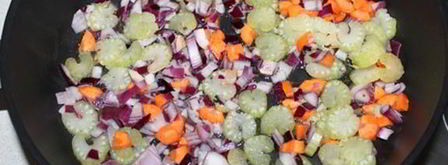 рагу овощное с печенью индейки. Шаг 2