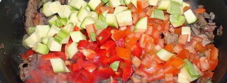 рагу овощное с печенью индейки. Шаг 4