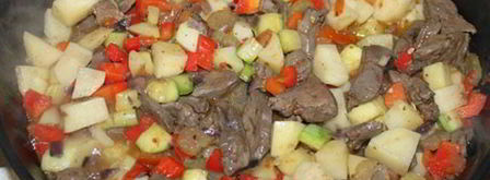 рагу овощное с печенью индейки. Шаг 5