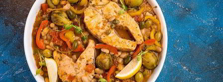 сочное овощное рагу с лососем. Шаг 7