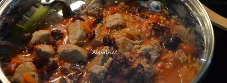 свиное рагу с перловкой и клюквой. Шаг 5