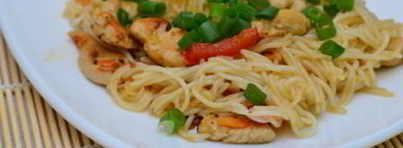 рисовая лапша с куриным филе и овощами. Шаг 10